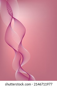 Abstract technology lines backgrounds by wave lines background. Curve modern pattern. pink gradient vector.