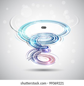 Abstract technology lines on light vector background