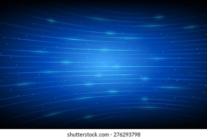 abstract technology lines pattern and glitter on dark blue background (vector)