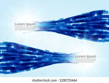 Abstract technology lines vector background