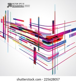 Abstract technology lines vector background