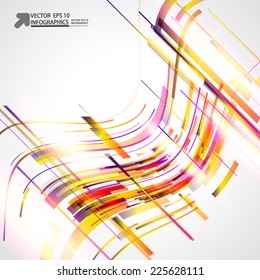 Abstract technology lines vector background