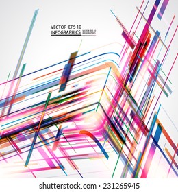 Abstract technology lines vector background