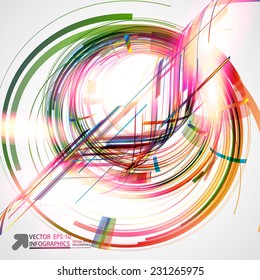 Abstract technology lines vector background