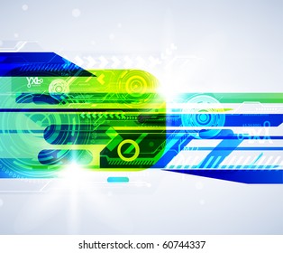 Abstract technology lines vector background