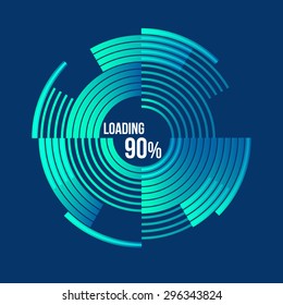 Abstract Technology Loading HUD Logo Design Template EPS 10