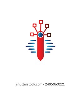Abstract technology logo Creative people logo design template.
