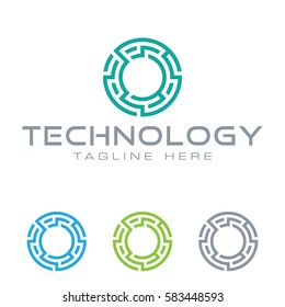 Abstract technology logo design