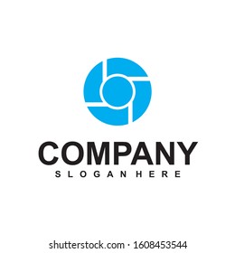 Abstract technology logo, design concept, emblem, icon, flat logotype element for template.