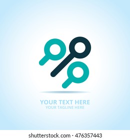 Abstract technology logo, design concept, emblem, icon, flat logotype element for template.