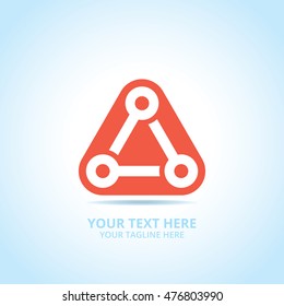 Abstract technology logo, design concept, emblem, icon, flat logotype element for template.