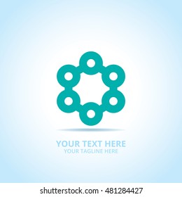 Abstract technology logo, design concept, emblem, icon, flat logotype element for template.
