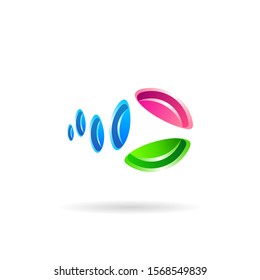 abstract technology logo design template