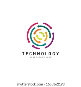 Abstract Technology Logo Design Template Vector File