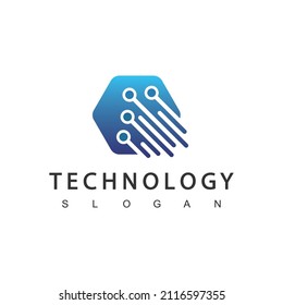 Abstract Technology Logo Design Template Stock Vector (Royalty Free ...