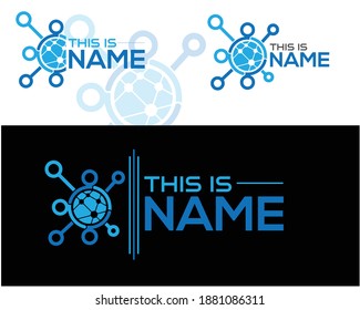 Abstract technology logo design vector