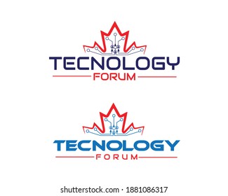 Abstract technology logo design vector