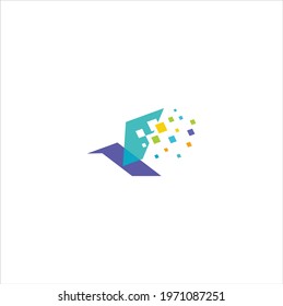 Abstract technology logo design vector illustration