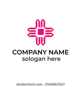 Abstract technology logo design vector