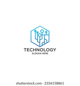 Abstract technology logo flat abstract