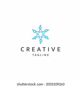 Abstract Technology logo icon design  template flat vector
