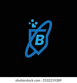 Abstract Technology Logo With Letter B