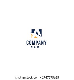 abstract technology logo with the letter A on a white background