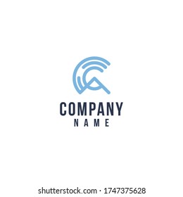abstract technology logo with the letter A on a white background
