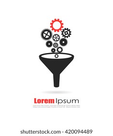 Abstract technology logo on white background