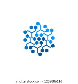 Abstract Technology Logo Stock Vector