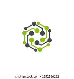 Abstract Technology Logo Stock Vector