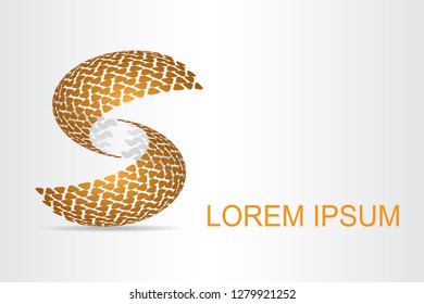 Abstract technology logo stylized spherical surface with abstract shapes. This logo is suitable for global company, world technologies, media and publicity agencies 