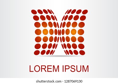 Abstract technology logo stylized spherical surface with abstract shapes. This logo is suitable for global company, world technologies, media and publicity agencies 