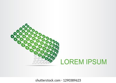 Abstract technology logo stylized spherical surface with abstract shapes. This logo is suitable for global company, world technologies, media and publicity agencies 
