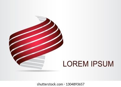 Abstract technology logo stylized spherical surface with abstract shapes. This logo is suitable for global company, world technologies, media and publicity agencies 