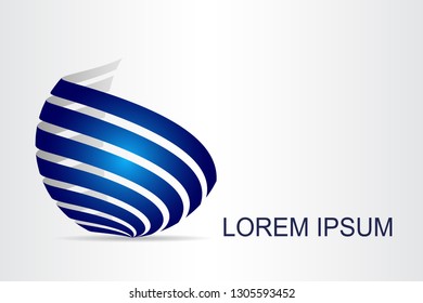 Abstract technology logo stylized spherical surface with abstract shapes. This logo is suitable for global company, world technologies, media and publicity agencies 
