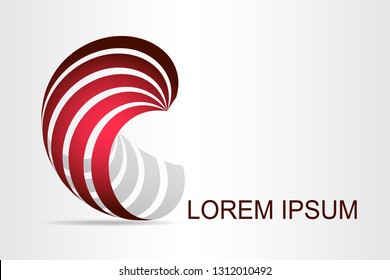 Abstract technology logo stylized spherical surface with abstract shapes. This logo is suitable for global company, world technologies, media and publicity agencies 