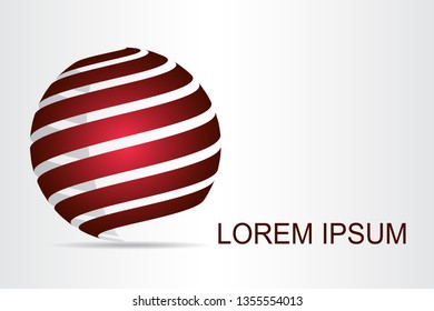Abstract technology logo stylized spherical surface with abstract shapes. This logo is suitable for global company, world technologies, media and publicity agencies 