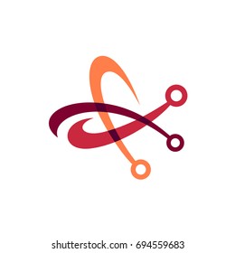 abstract technology logo template