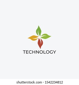 Abstract technology logo template. Colorfull, Gradient.