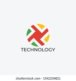 Abstract technology logo template. Colorfull, Gradient.