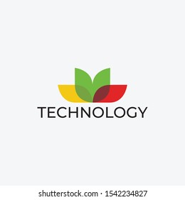 Abstract technology logo template. Colorfull, Gradient.