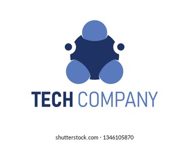 Abstract technology logo template, globe, sphere vector icon. Molecule structure logo or biology model sign. Logotype molecule for tech company. Medicine, science, technology icon
