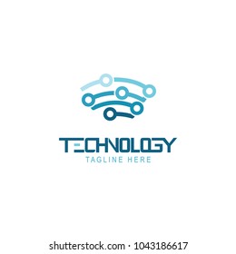 Abstract technology logo template vector icon