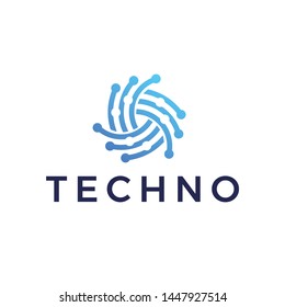 Abstract Technology Logo Vector Inspiration