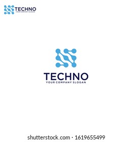 Abstract Technology Logo Vector Inspiration