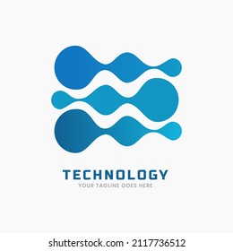 Abstract technology logo vector template. creative illustration of system or data.