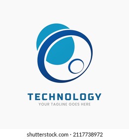 Abstract Technology Logo Vector Template Creative Stock Vector (Royalty ...