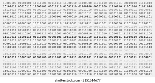 Abstract Technology Machine Code Background. Random Binary Hexadecimal Code. Matrix with Digits. Vector Illustration. Hacking, Cryptography, Malware, Reverse Engineering, Data Analysis Backdrop.