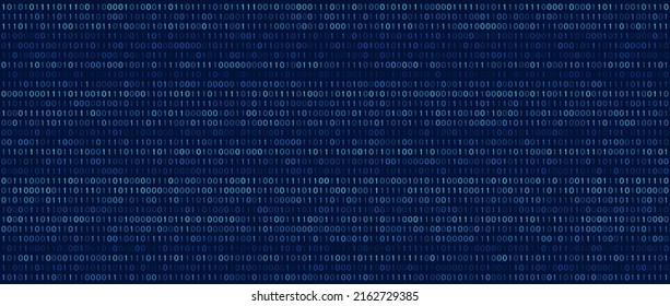 Abstract Technology Machine Code Background. Random Binary Hexadecimal Code. Matrix with Digits. Vector Illustration. Hacking, Cryptography, Malware, Reverse Engineering, Data Analysis Backdrop.